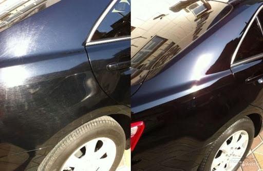 Фото до и после полировки авто
